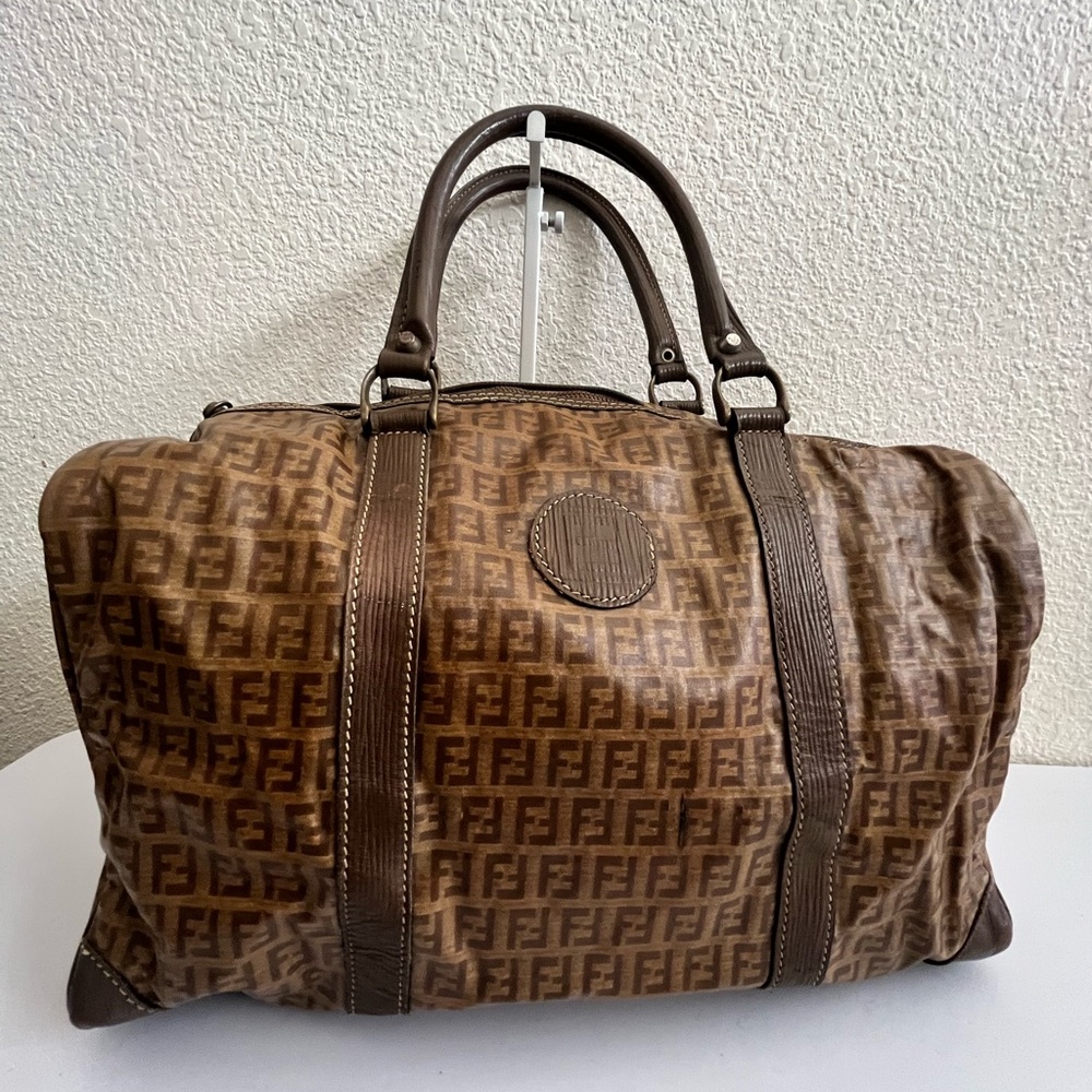 Fendi Monogram Brown Duffel Bag